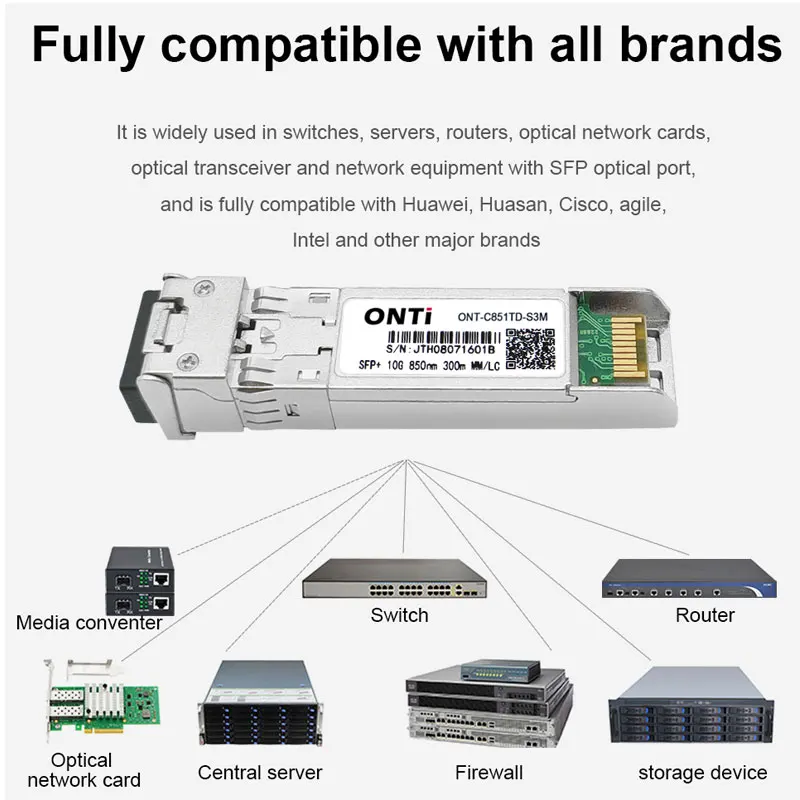 Transceptor SFP+ Multimodo LC SR Compatible Cisco y MikroTik - imagen 4