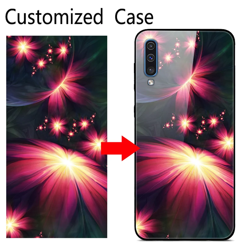 Funda de teléfono de cristal personalizada DIY para Samsung Galaxy A23 A22 A13 M23 S21 S22 Ultra Plus 4G 5G A03 Core A52S cubierta personalizada - imagen 4