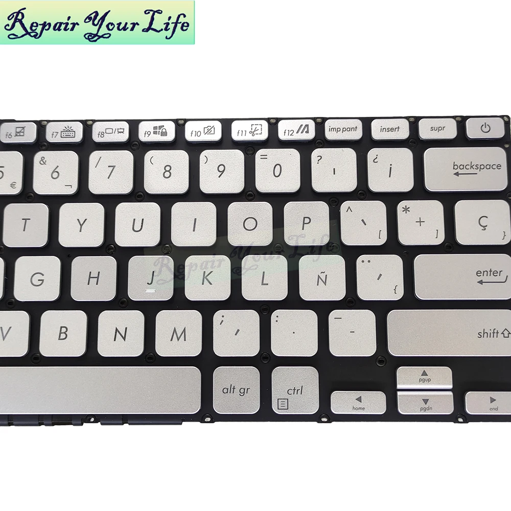 Teclado español con retroiluminación para ordenador portátil, accesorio para ASUS Vivobook 14, X409, X409F, X409D, X409U, X409UA, X409FA, FL, X409JA, series SP, España - imagen 3