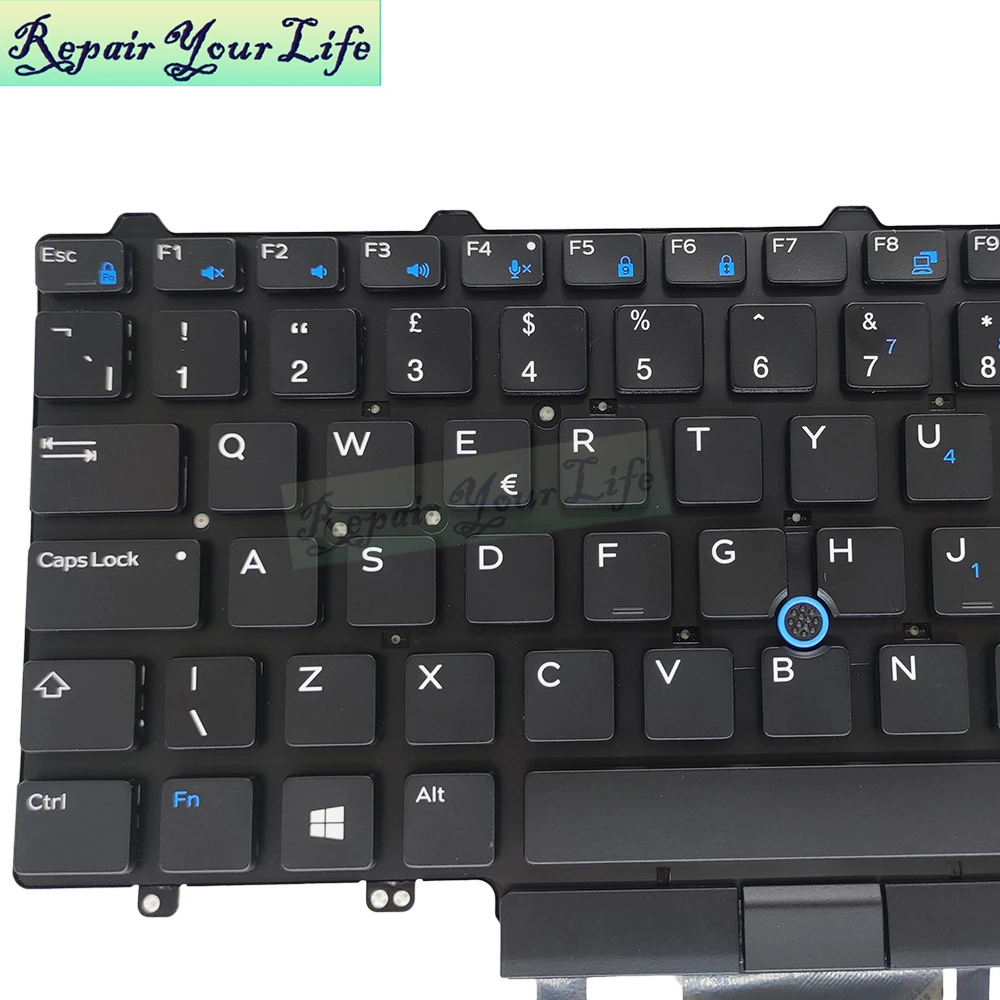 UK/GB PT-BR Brasil teclado retroiluminado para Dell Latitude 3340 E5450 E7480 E7470 E7450 0W24RK 08NC1K Notebook PC teclados retroiluminación - imagen 4