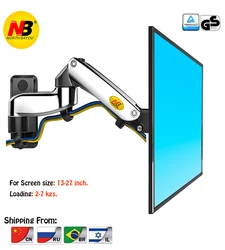NB F150/D35 Brazo Gas para TV – Soporte Pared Inclinable 17–27 Pulgadas