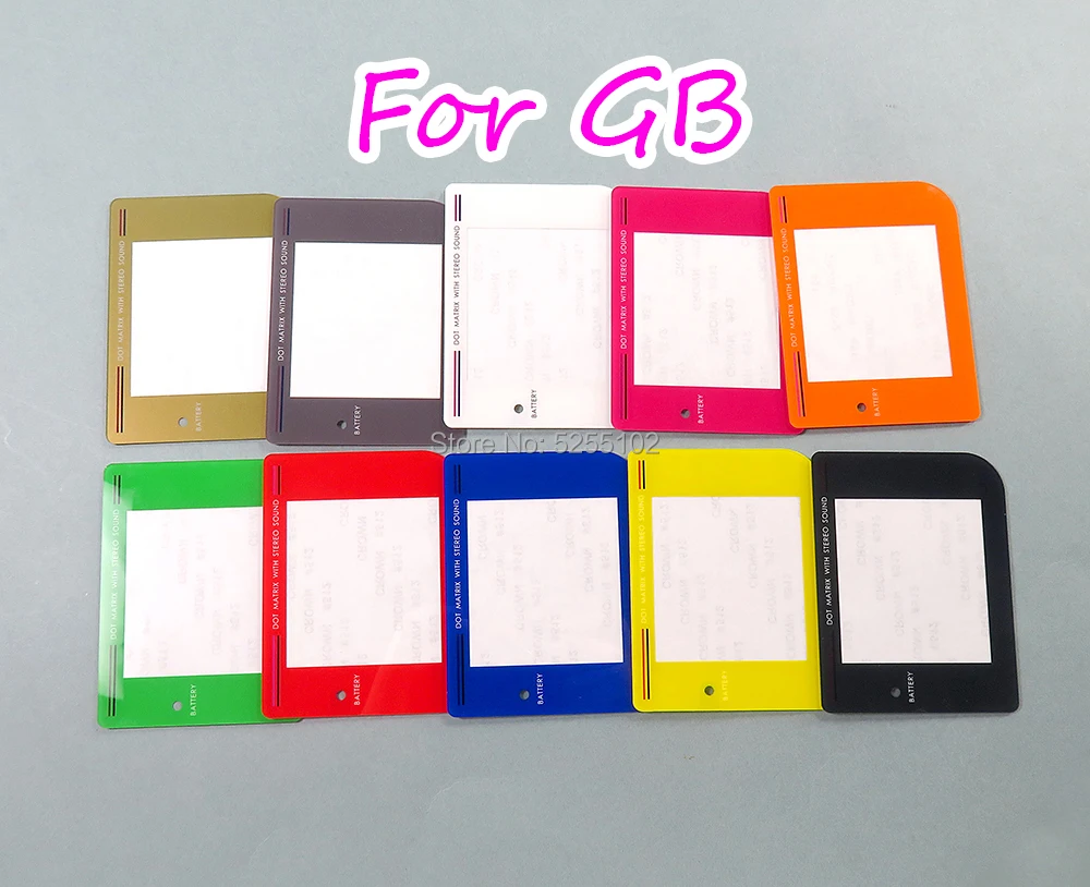 50 Uds reemplazo de pantalla de plástico lente protectora de pantalla de plástico para Nintendo Gameboy Classic GB Protector de lente espejo