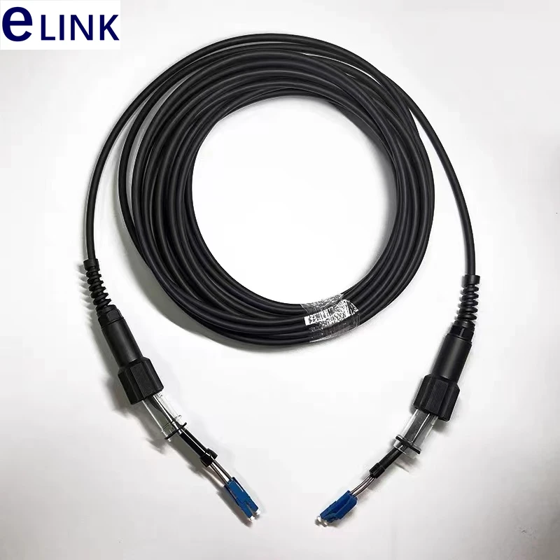 Cable de conexión de fibra óptica para exteriores, accesorio de 500mtr PDLC 2C, LC SC FC ST, 2 núcleos SM monomodo FTTH FTTA jumper ELINK 2 fibras - imagen 3