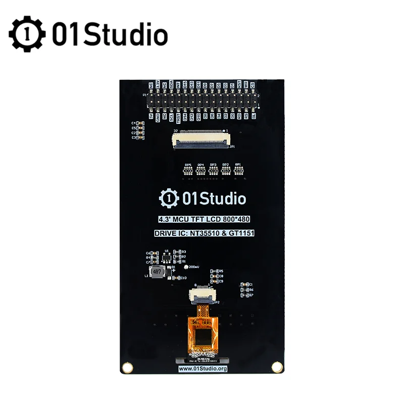 01Studio 4,3 pulgadas MCU pantalla LCD táctil capacitiva módulo LCD Columbus Magellan STM32F4 STM32H743 placa de desarrollo Python - imagen 3
