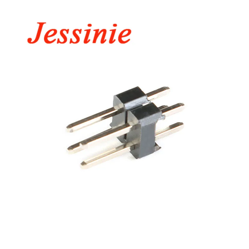 Tira de conector macho de doble fila, Pin de paso de 2,54mm, 2x2P/3/4/5/6/7/8/10/12/20/40P, 2x2, 10 unidades P/3/4/5/6/7/8/10/12/20/40P - imagen 2