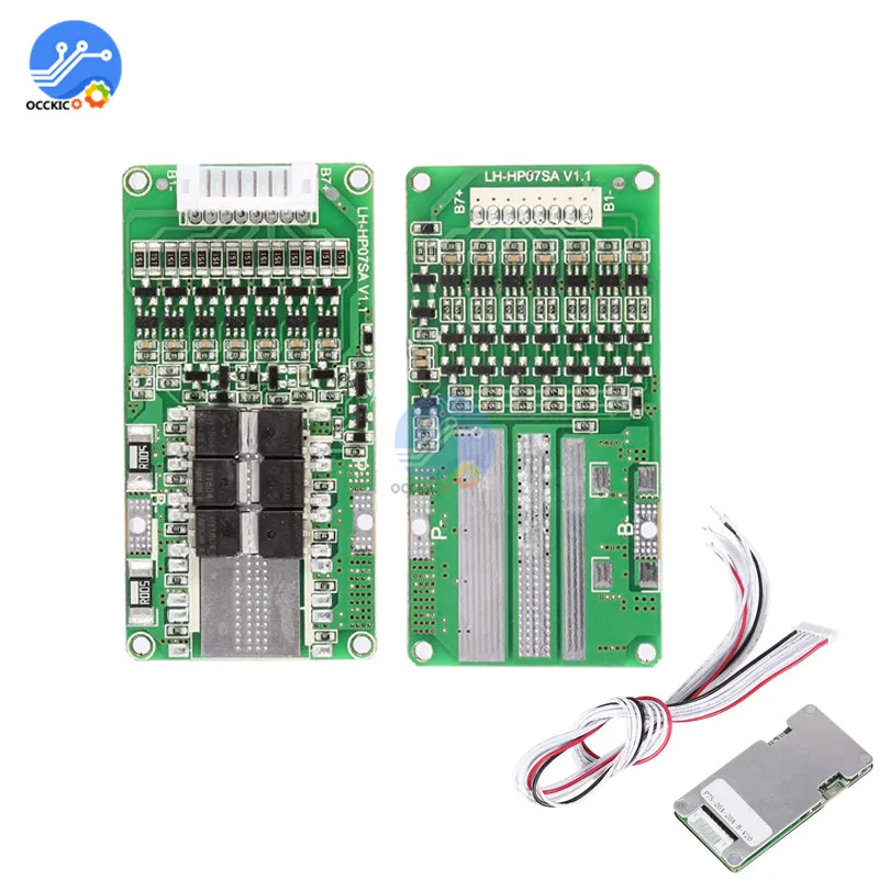 BMS-placa equilibradora de protección de batería de litio, cargador de Banco de energía para Arduino, 40A/7S, 20A, 24V/10S, 36V, 15A/13S, 35A, 48V, 18650 - imagen 4