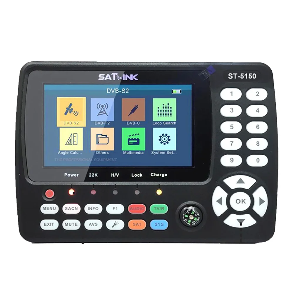 SATLINK-Localizador de satélite Original ST-5150/T2/C, COMBO HD, medidor H.265, HEVC, DVB-S2, QPSK, 8PSK, 16APSK, pantalla TFT LCD de 4,3 pulgadas - imagen 4