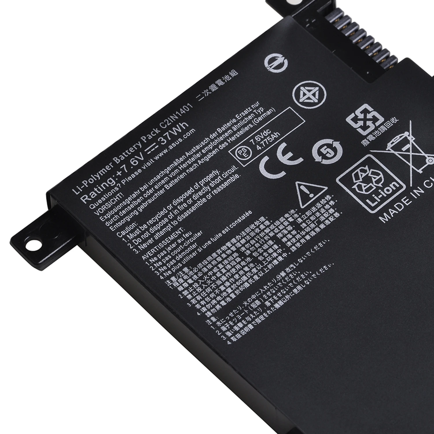 Paquete de batería de ordenador portátil C21N1401, para ASUS X455, X455L, X455LA, A455L, A455LD, A455LN, F455L, X454W, Y483LD, W419L, PP21AT149Q-1 - imagen 2