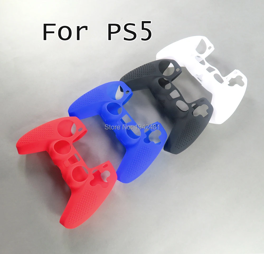 20 piezas funda de silicona con mango colorido, cubierta protectora de piel a prueba de polvo, antideslizante para Sony PlayStation PS5, juego de controlador