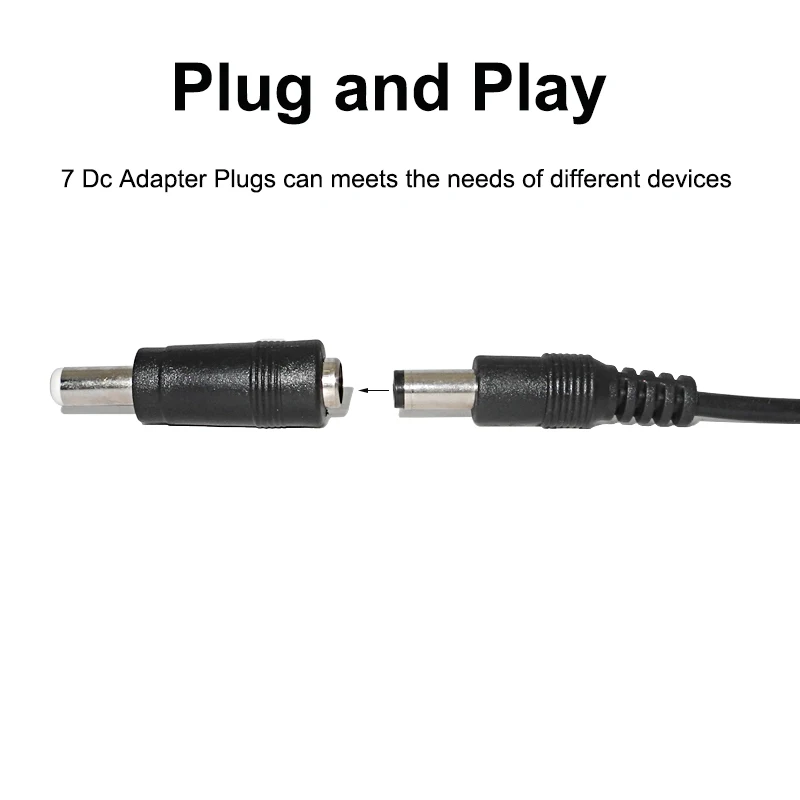 8 in 1 USB to Universal DC Power Adapter Connector 5.5X 2.1mm to 2.5 4.8 4.0 1.7 3.5 1.35mm Micro USB Charging Adapter Jack Plug - imagen 3