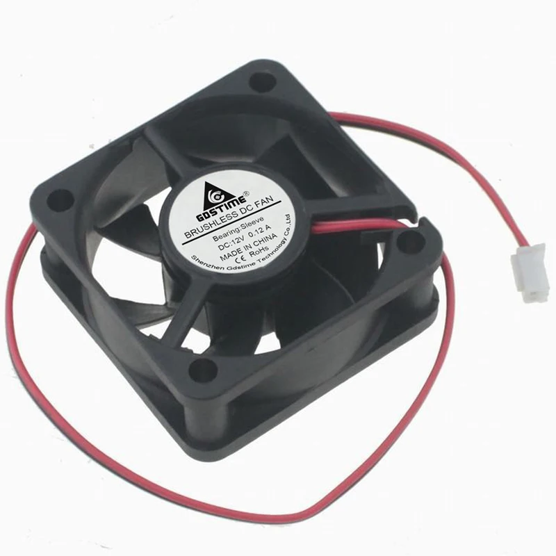 Gdstime-ventilador de refrigeración para Motor Industrial, caja de equipo de refrigeración, 12V, 2 pines, 5020, 50x50mm, 5cm, 50mm x 20mm, 10 unidades - imagen 4