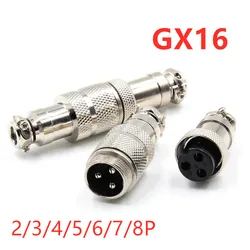 Conector Aviación GX16 Hembra Circular 2-8 Pines