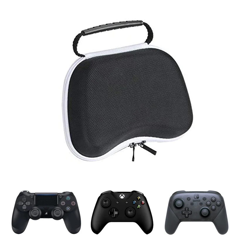 Estuche de transporte portátil de carcasa dura EVA con correa para muñeca para Xbox One S X/PS4/Switch Pro, bolsa de almacenamiento para controlador a prueba de golpes