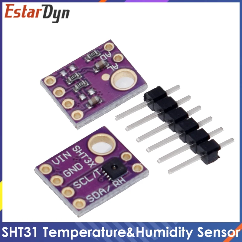 Módulo de Sensor de humedad y SHT31-D de temperatura SHT31, microcontrolador IIC I2C, tiempo de ruptura, compatible con Arduino, 3V y 5V