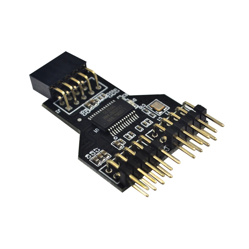 Conector USB 2,0 de 9 pines, conector hembra de 1 a 2, placa macho de 9 pines, adaptador para NZXT, refrigeración líquida para divisor RGB - imagen 3