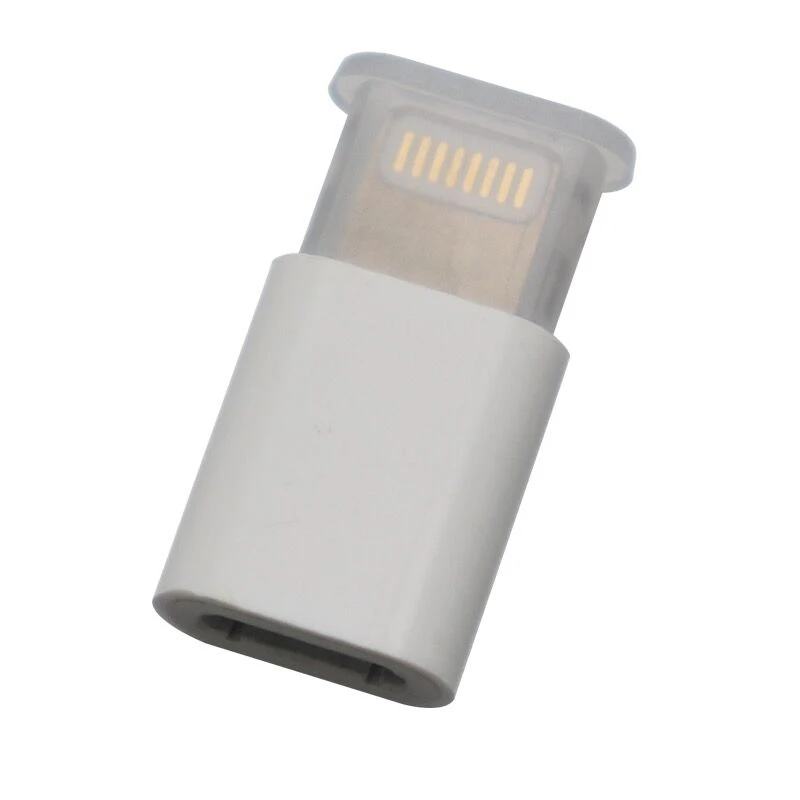 Un cargador blanco con luz amarilla