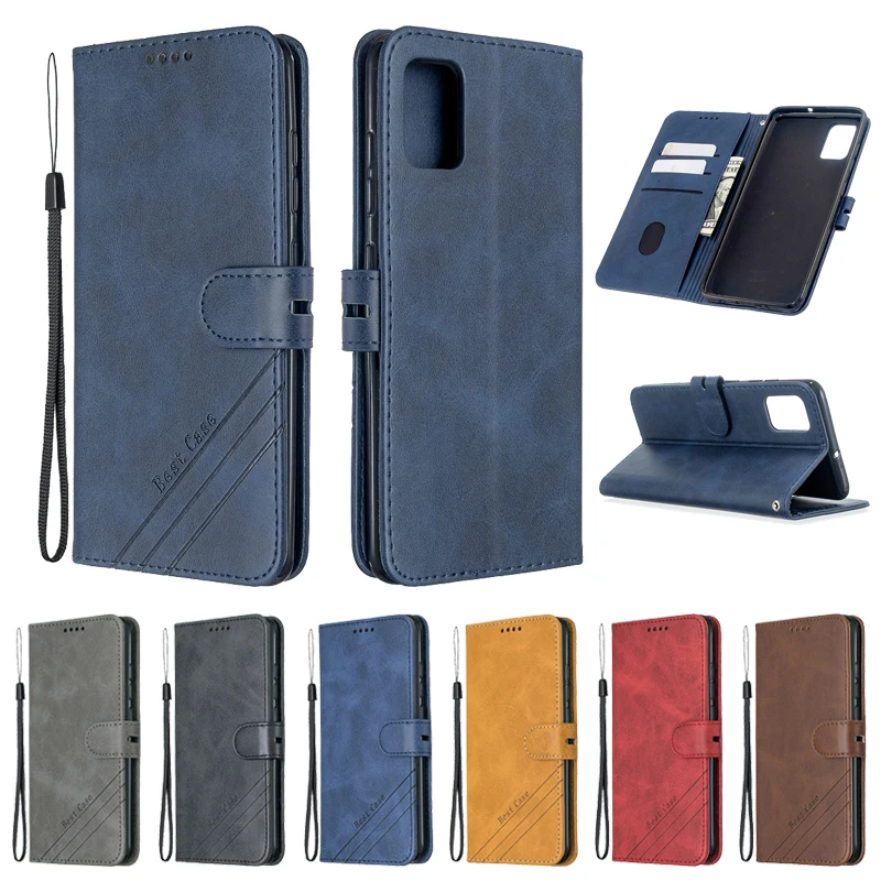 Funda de cuero con tapa para Samsung Galaxy A31, carcasa de lujo con billetera magnética