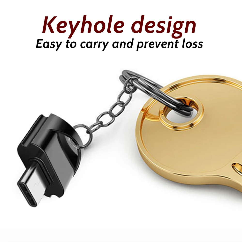 Lector de tarjetas Micro Usb OTG TF tipo C a micro-sd, adaptador TF, Mini lector de tarjetas de memoria inteligente para teléfono inteligente, portátil, conector Usb C - imagen 4