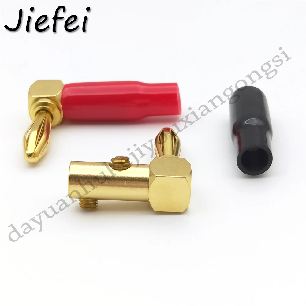 Conector de Cable de altavoz y Audio, tornillo de latón de ángulo recto de 4mm, conector tipo Banana, 100 piezas, nuevo - imagen 3