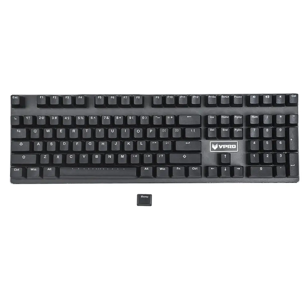 YMDK negro sin brillo a través de 108 PBT OEM perfil doble disparo para teclado mecánico estándar ANSI 104 87 61 MX - imagen 4