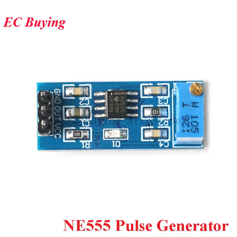 Generador de frecuencia de pulso NE555, módulo ajustable de ciclo de trabajo, onda cuadrada de 5V a 12V, generador de señal, Motor paso a paso, 2 uds./1 ud. - imagen 3