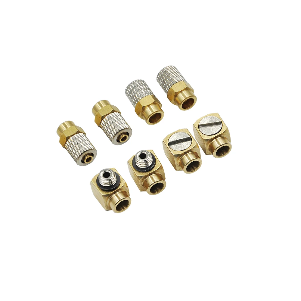 RC Full Copper Hydraulic Oil Pipe Connectors For 1:14 RC Metal Excavator Metal Boom Accessories - imagen 2