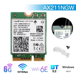 Intel AX211 Adaptador WiFi 6E M.2 Bluetooth 5.2