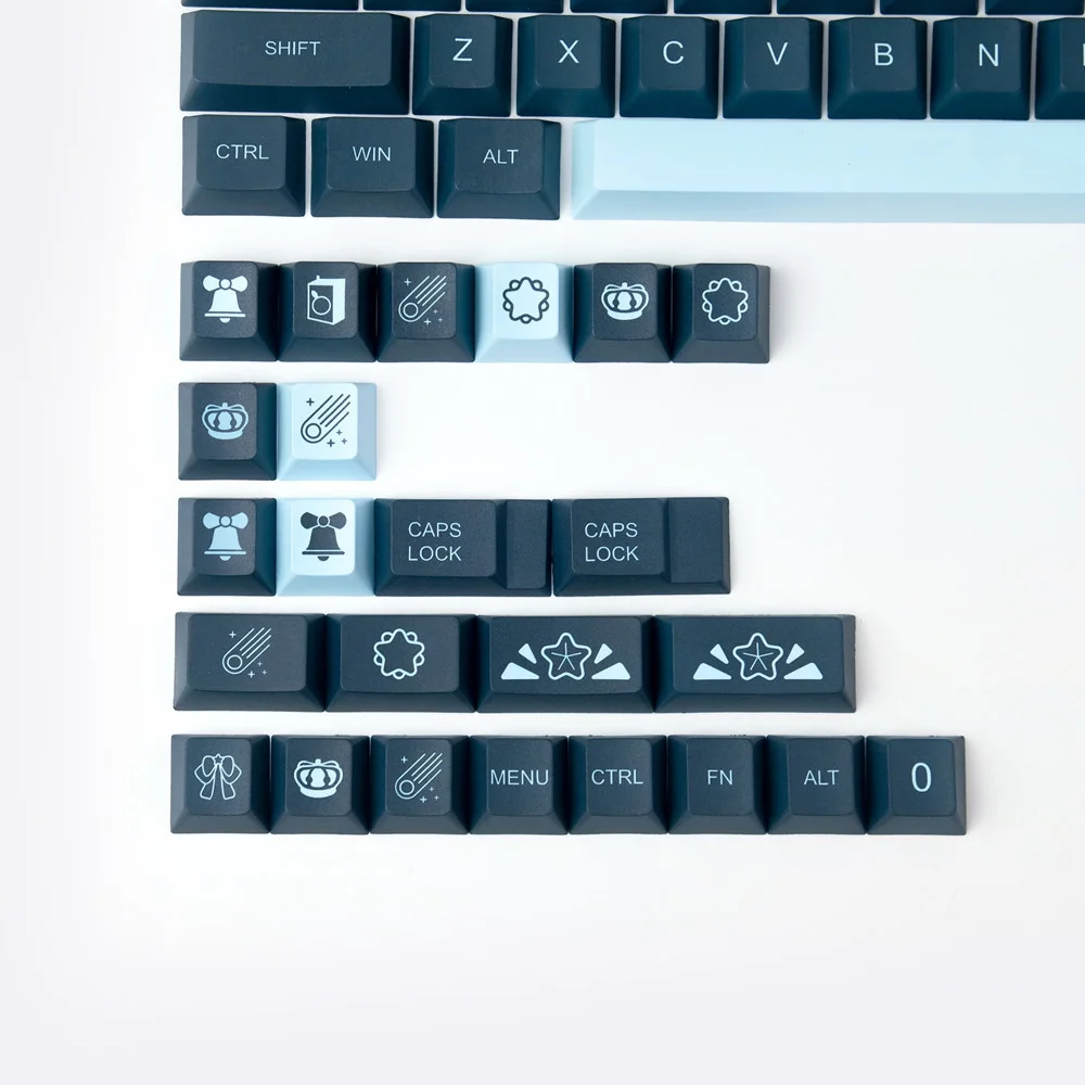 Juego de 128 teclas GMK KAT Comet, teclas de sublimación de tinte PBT, teclas de perfil de cereza con novedades R1 1.75U 2U - imagen 5