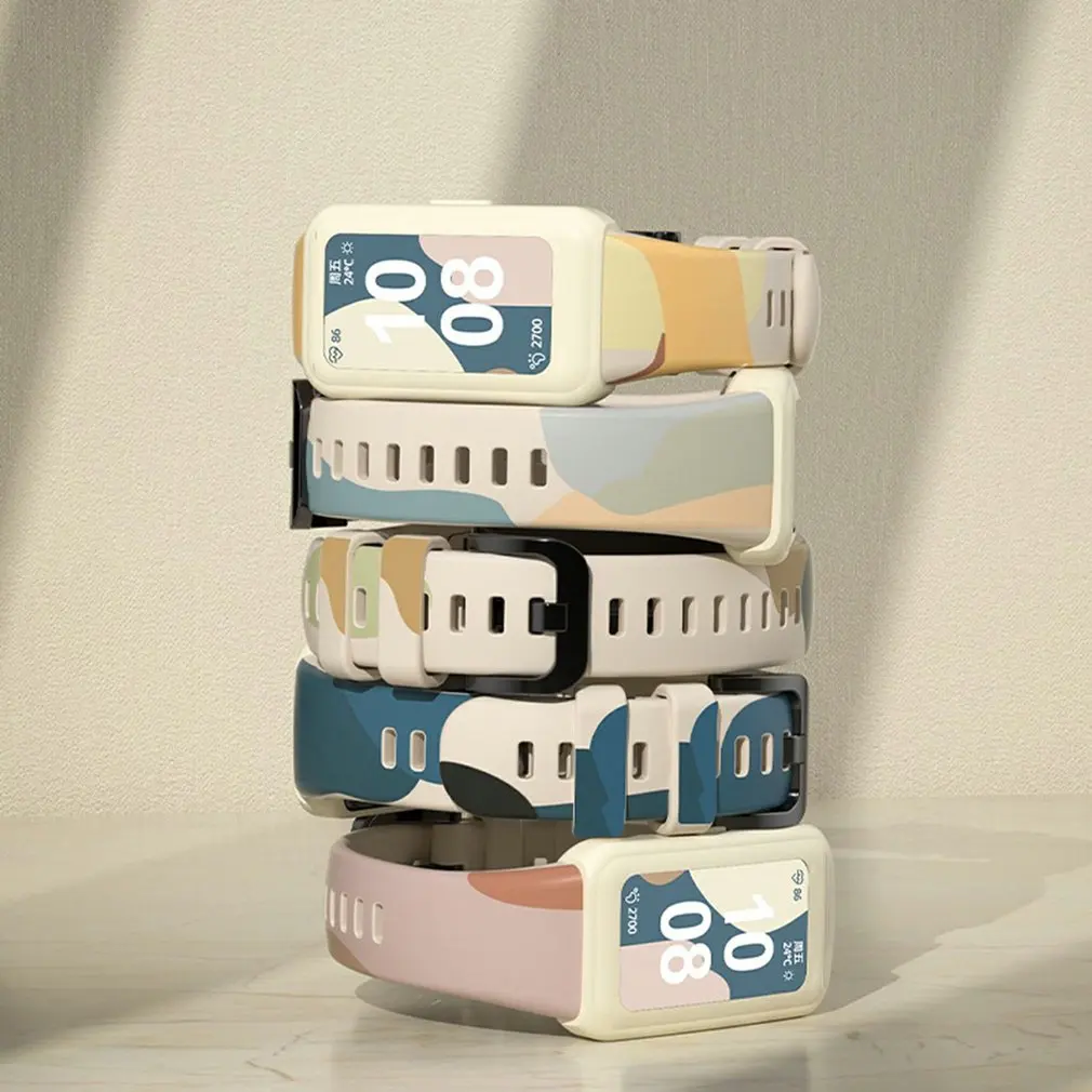 Correa de silicona para reloj Honor Band 6, repuesto de pulsera para Huawei Fit, accesorios coloridos - imagen 4