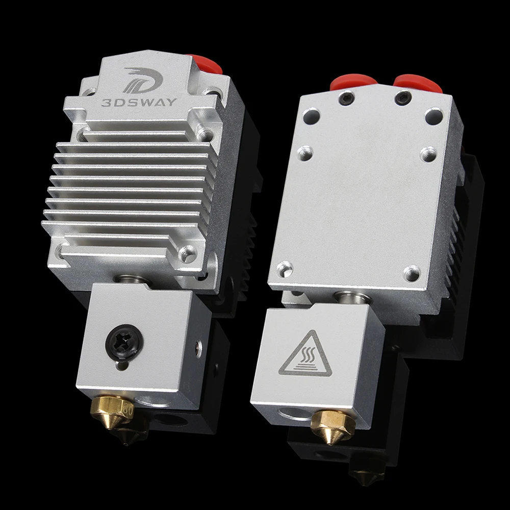 XCR3D-impresora 3D 2 en 1, Kit de extrusora de doble Hotend Diy, piezas de boquilla Volcano V6, ventilador de refrigeración, accesorios de filamento 1,75, 12V24V - imagen 4