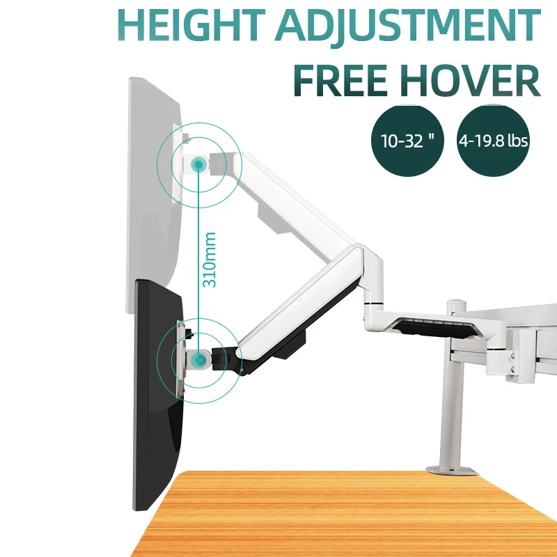 Soporte para Monitor de 10 "-32", brazo de aluminio para ordenador, resorte de Gas, movimiento completo, soporte de pantalla de montaje en pared para TV de Plasma, soporte para PC P3 - imagen 3