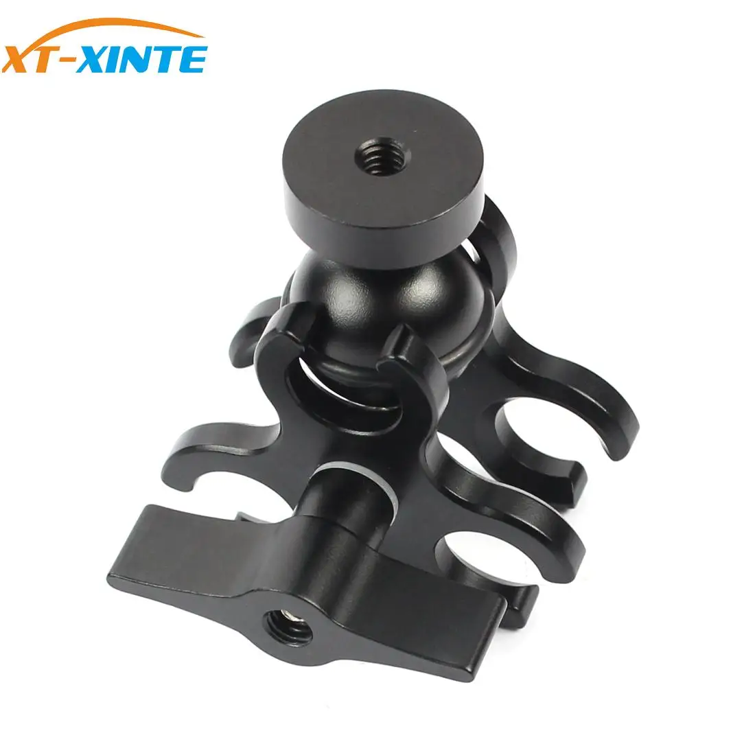 Abrazadera mejorada con Clip de mariposa Triple de 3 orificios, montaje + adaptador de cabeza de bola para luces de buceo, accesorio de brazo LED para Gopro 13 - imagen 3