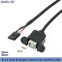 Conector USB Tipo B Hembra – Montaje Panel PCB