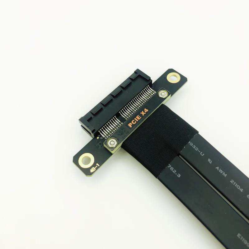 Cable de extensión PCI Express 3.0 4X Extensor PCI-e Adaptador PCIE 4X de 180 grados para velocidad de transferencia de datos mejorada - imagen 4