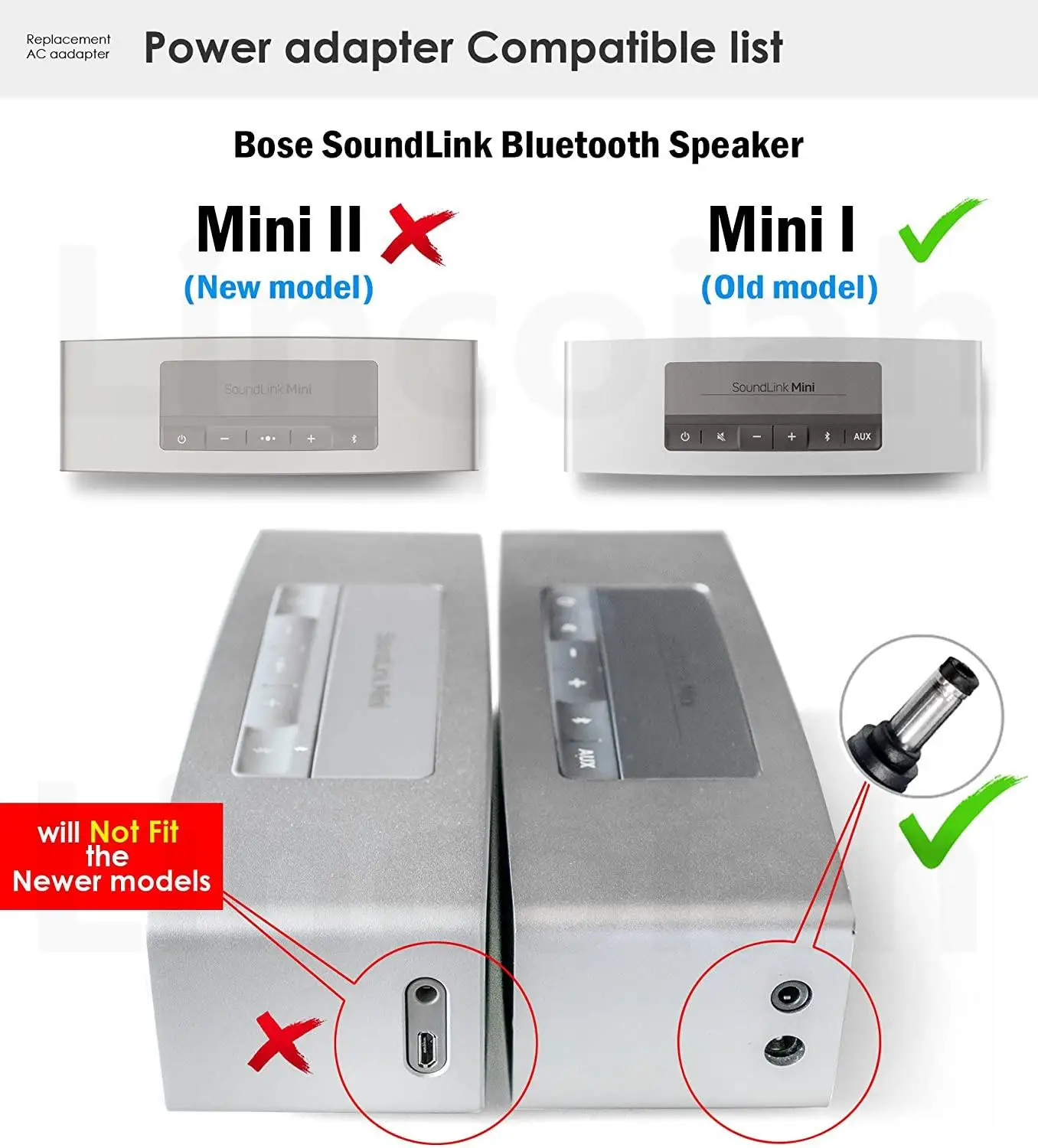 Adaptador Fuente Alimentación Compatible Bose – Altavoces y SoundLink - imagen 3