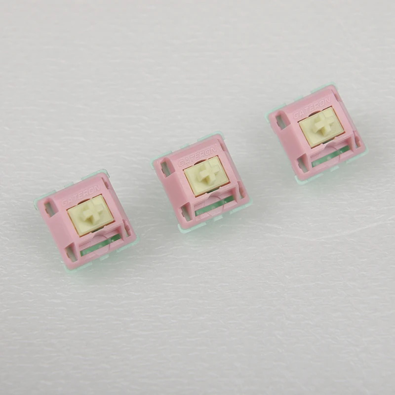 Gateron Cream Switch Paquete de 10 interruptores clones MX de fuerza lineal SMD de 5 pines 62g para teclado mecánico - imagen 2
