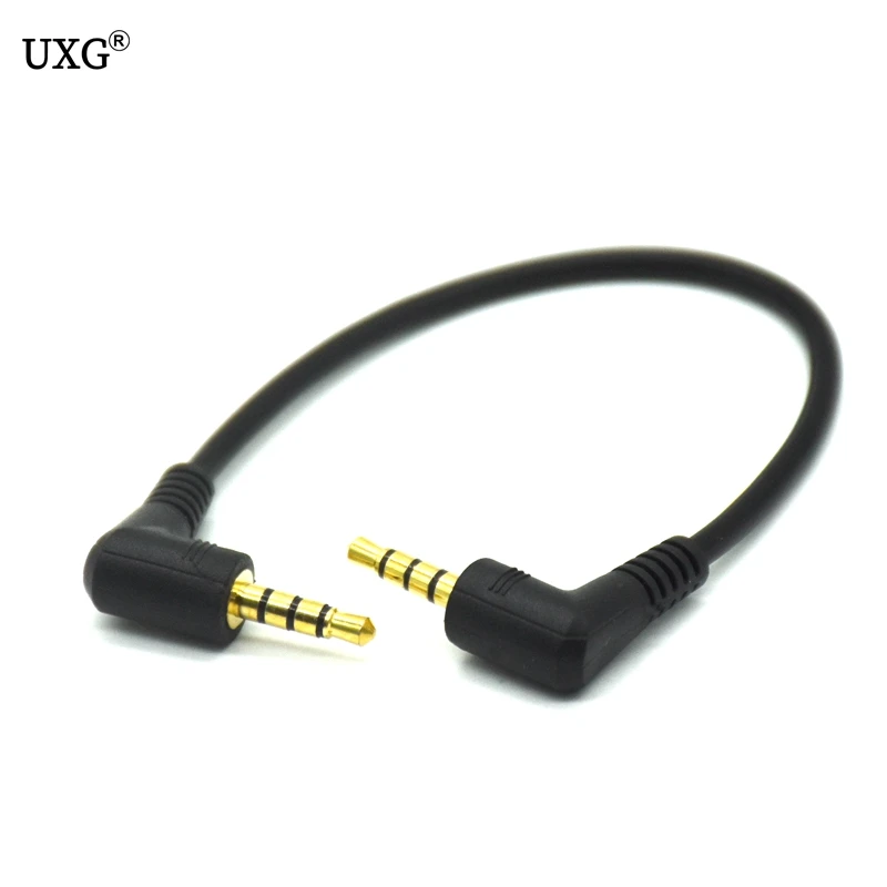 Audio Stereo 3.5mm Male to Right Angle Female M/F Plug Adapter Converter 3.5 mm Plug extended line Cable Cord 0.25m 1m - imagen 4