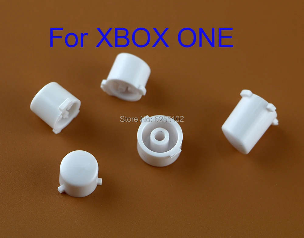 50 juegos de botones ABXY Mod Kit de plástico blanco ABXY + carcasa de botones guía para Xbox One Xboxone controlador inalámbrico