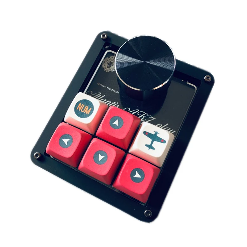 Mini Macropad QMK a través del teclado 6 teclas + 1 perilla Hotswap RGB diseño teclado clásico volumen Zoom entrada salida teclado programable DIY - imagen 3