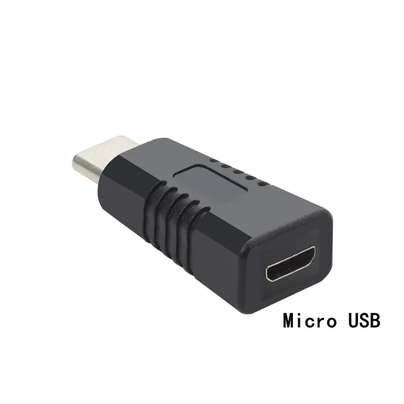 1 Uds adaptador USB C tipo C macho a Mini Micro USB 5 pines hembra adaptador de conector de puerto T - imagen 3