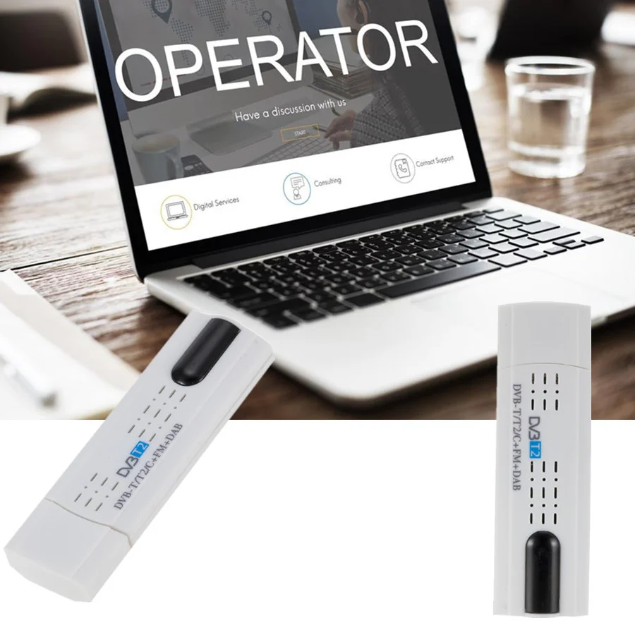 Receptor de TV Digital por satélite, sintonizador USB con antena remota HD, DVB-T, DVB-T2, FM, DAB, para PC, DVB t2 - imagen 3