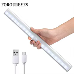 Luz LED con Sensor de movimiento PIR para armario, lámpara de cama para debajo del gabinete, luz nocturna para escaleras, cocina, 20 Led