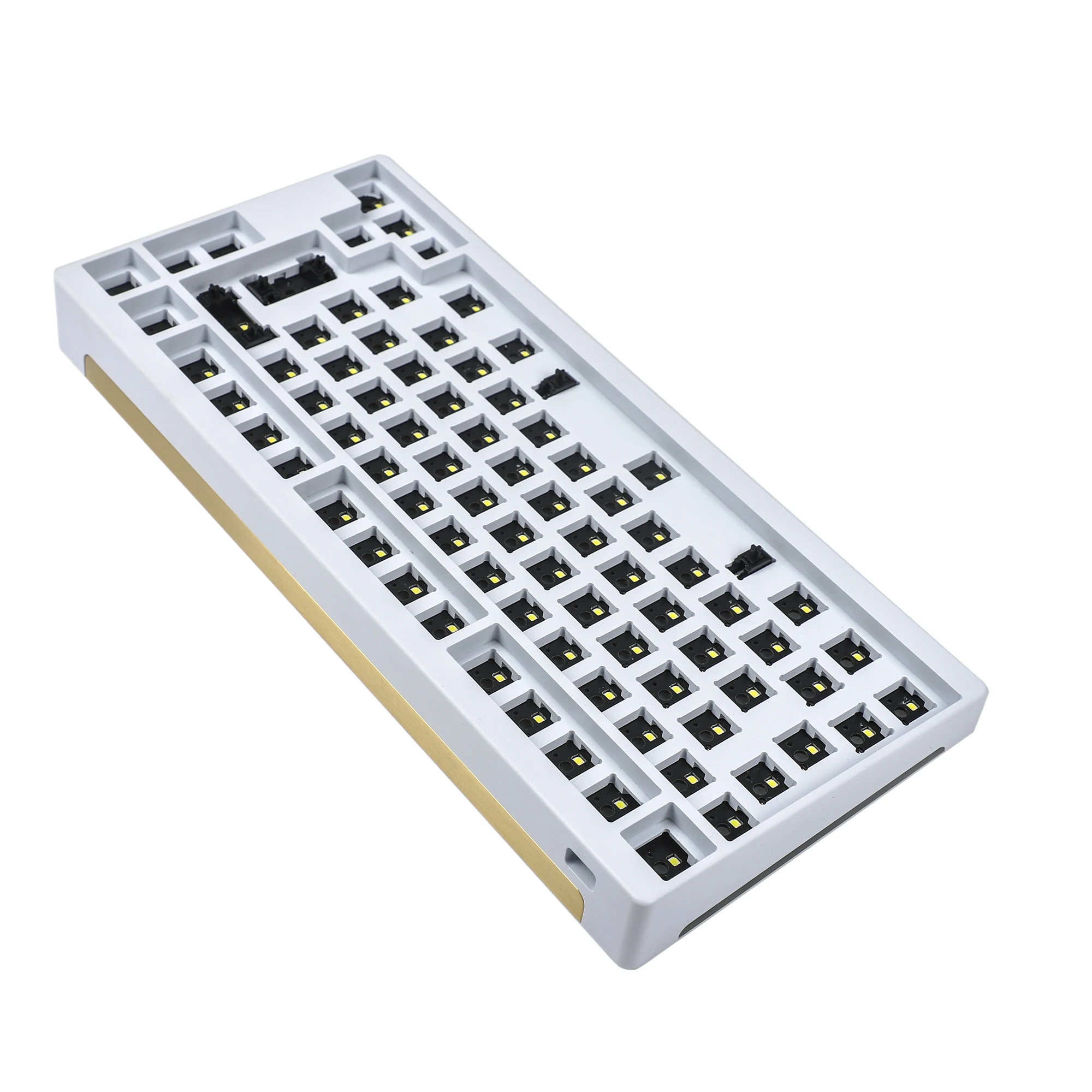 ID80 V2 ISO RGB caja de aluminio anodizado capa en polvo Plat intercambiable en caliente PCB tipo C PCB QMK a través de MX Kit de teclado mecánico - imagen 3