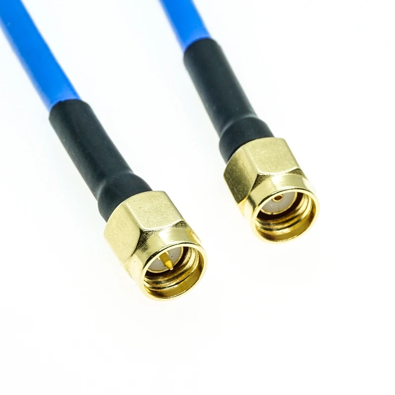 RPSMA macho a SMA conector macho RG402 RG-402 Cable Coaxial semiflexible 0.141 "50ohm azul - imagen 2