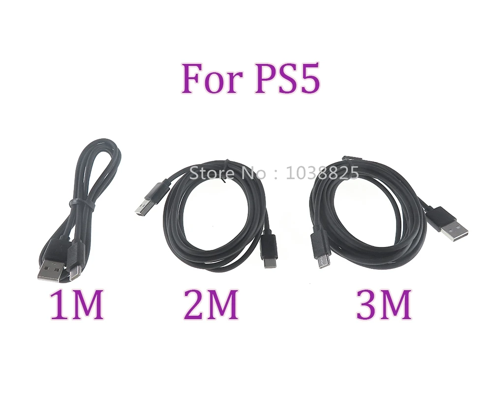 Cable de carga USB tipo C para Sony PS5 Xbox series X S, interruptor de mando Pro, NS Lite Power, 1m, 2m, 3m