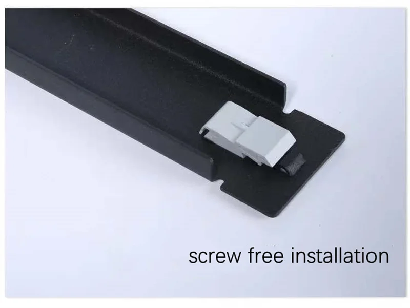 Placa en blanco 1U 2U 3U para montaje en bastidor de 19 ", panel de conexión para gabinete, montaje en bastidor para caja de servicio, instalación sin tornillos de 1,7mm - imagen 3