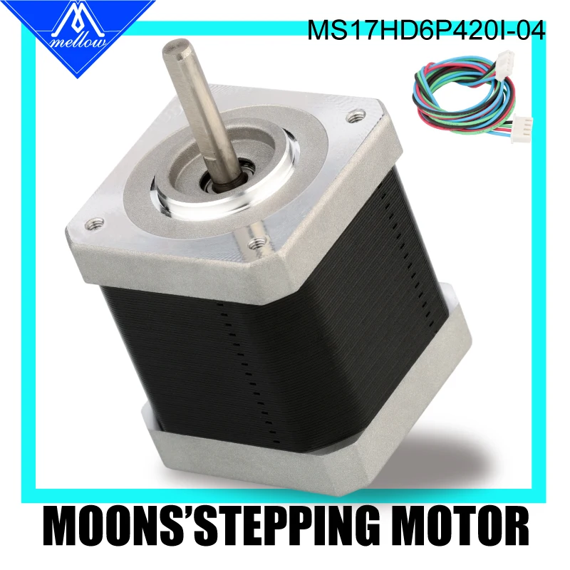 Mellow Nema 17 Moons 48MM Motor paso a paso 4 conductores para piezas de impresora 3D Vzbot Voron 2,4 Trident Ender 3 Prusa i3 - imagen 2