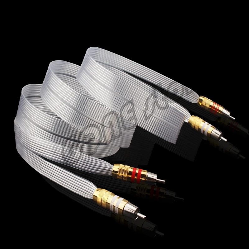 Cinta de alta fidelidad OCC, cable de audio plateado, cable de señal RCA a RCA, enchufe de loto, Audio RCA XLR, altavoz, interconexión, cable amplificador - imagen 3
