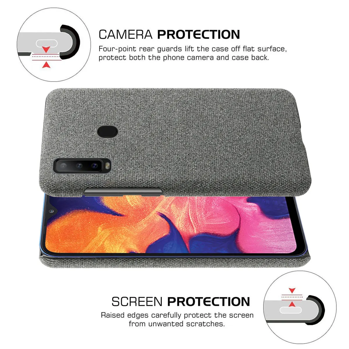 Fundas de tela para Samsung Galaxy A9 Pro 2019 G887N, funda dura de tela Retro delgada para teléfono Samsung Galaxy A8s G8870 Coque Capa - imagen 5