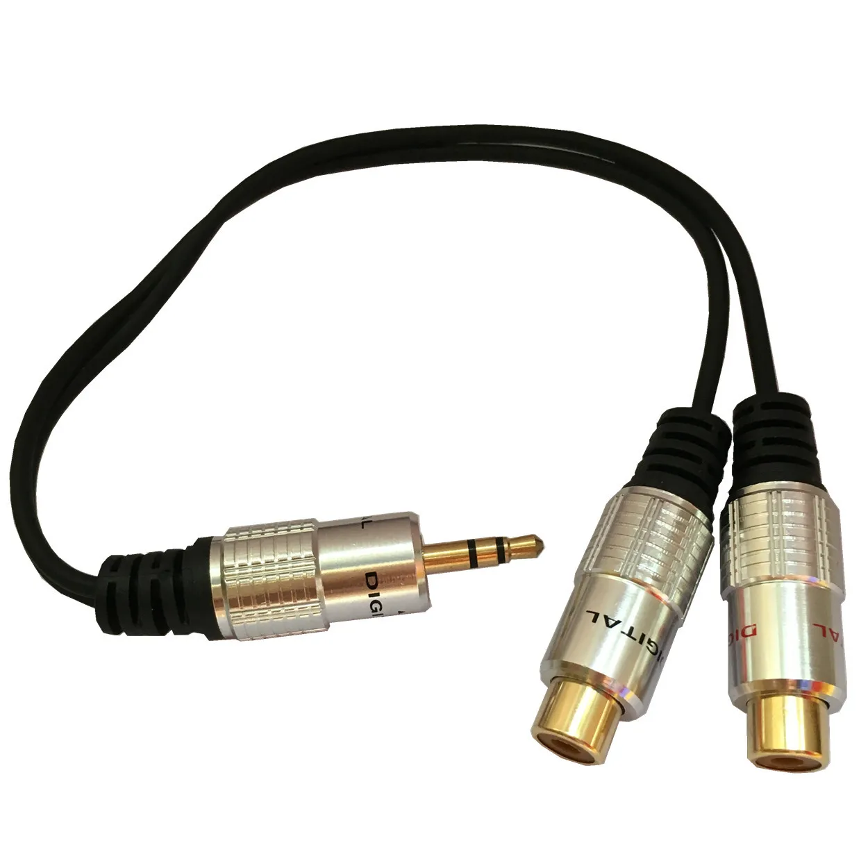 Adaptador macho a hembra de 3,5mm, Cable de Audio auxiliar estéreo Y para MP3, tableta, ordenador, altavoz, 3,5 RCA, Cable corto de 25CM - imagen 4